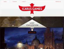 Tablet Screenshot of icarusgames.com